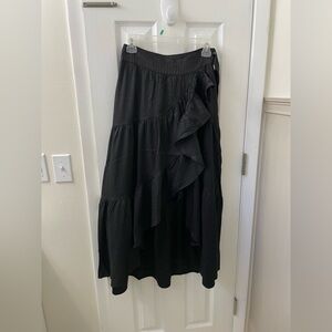 Express Black Ruffled Skirt